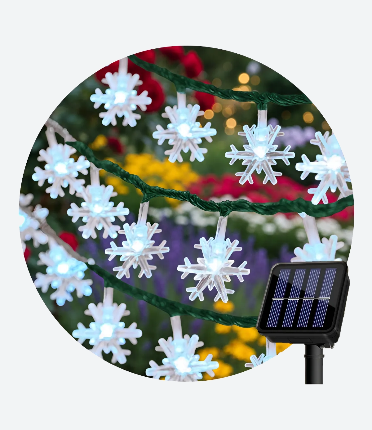 Guirnalda Solar Copo Nieve 30leds - 01